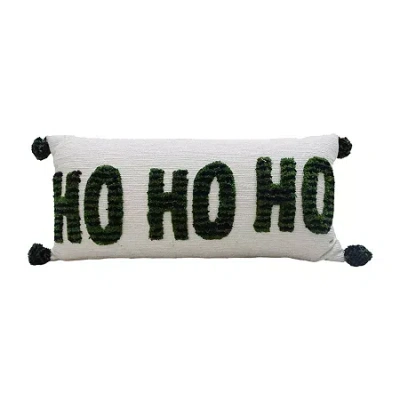 Vibhsa Hohoho Christmas Lumbar Pillow In Multi
