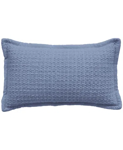Vibhsa Honeycomb Handwoven Decorative Pillow, 14" X 24" In Blue