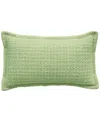 Vibhsa Honeycomb Handwoven Decorative Pillow, 14" X 24" In Green