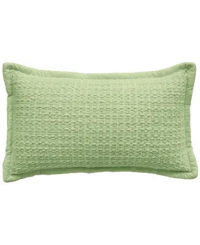 Vibhsa Honeycomb Handwoven Decorative Pillow, 14" X 24" In Green