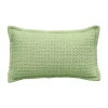 Vibhsa Honeycomb Handwoven Textured Pillow In Green