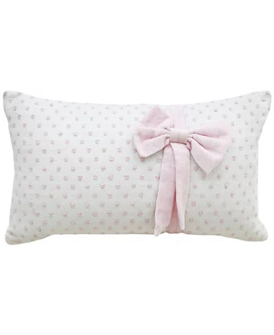 Vibhsa Linden Handwoven Decorative Pillow, 14" X 24" In White