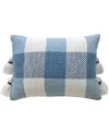 Vibhsa Linden Street Handloom Woven Textured Plaid Decorative Pillow, 14'' X 20''