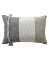 Vibhsa Linden Street Handloom Woven Wooden Tetured Decorative Pillow, 14''x20''