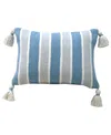 Vibhsa Linden Street Handwoven Corner Tassels Decorative Pillow, 14'' X 20''