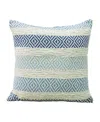 Vibhsa Linden Street Handwoven Dobby Weave Textured Stripe Decorative Pillow, 20" X 20" In Multi Color