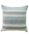 Vibhsa Linden Street Handwoven Textured Stripe Decorative Pillow, 20" X 20" In Multi Color