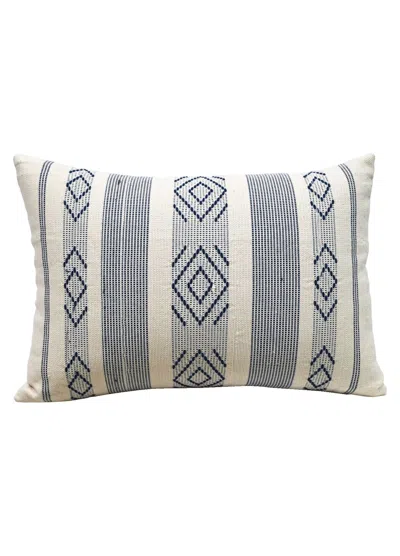 Vibhsa Linden Street Jacquard Woven Decorative Pillow, 14''x20'' In Blue