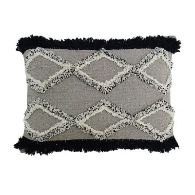Vibhsa Linden Street Rectangular Throw Pillow In Black