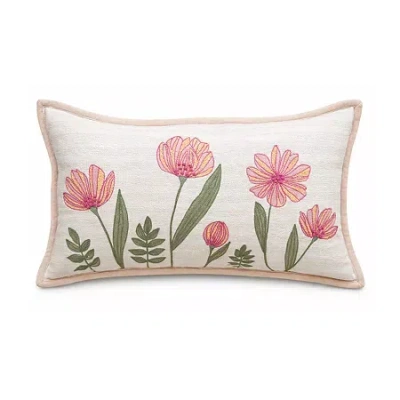 Vibhsa Linden Street Rectangular Throw Pillow In White