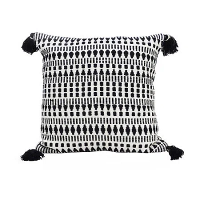 Vibhsa Linden Street Square Throw Pillow In Black