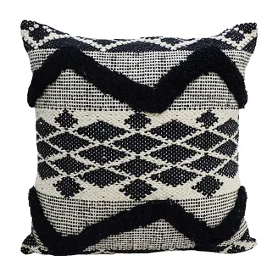 Vibhsa Linden Street Square Throw Pillow In Black