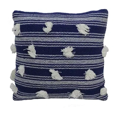 Vibhsa Linden Street Square Throw Pillow In Blue