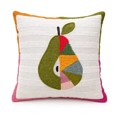 Vibhsa Linden Street Square Throw Pillow In White