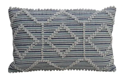 Vibhsa Modern Handwoven 14"x 24" Throw Pillow In Gray