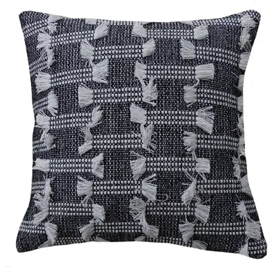 Vibhsa Modern Throw Pillow For Couch Handloom Woven In Gray