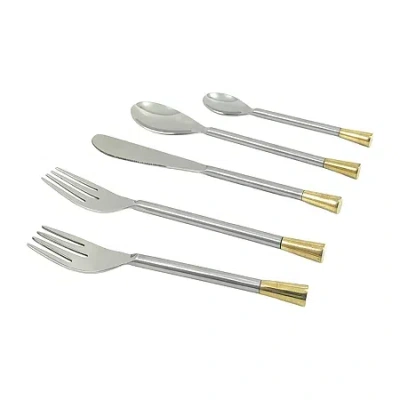 Vibhsa Oranated 20-pc. Flatware Set In Silver