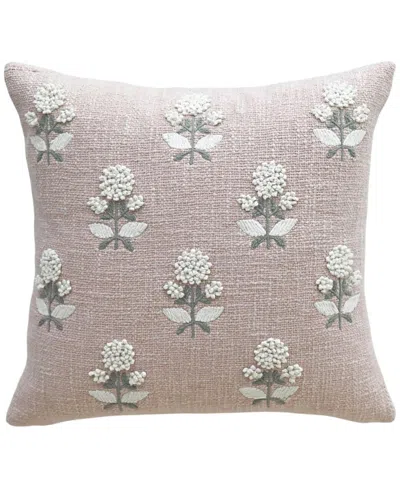 Vibhsa Persian Handwoven Decorative Pillow, 20" X 20" In Pink