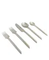 Vibhsa Side Cut 20-pc. Flatware Set, Serving For 4 In Silver Glossy Finish