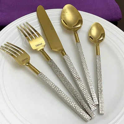 Vibhsa Silver Oranated 20-pc. Flatware Set