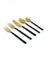 Vibhsa Spade 20-pc. Flatware Set, Serving For 4 In Golden Green
