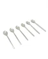 Vibhsa Square 6-pc. Teaspoons Set, Serving For 6 In Silver Glossy Finish