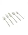 Vibhsa Square End 20-pc. Flatware Set, Serving For 4 In Silver Glossy Finish