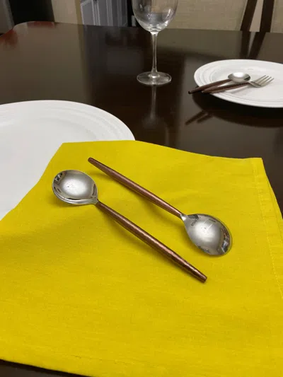 Vibhsa Stainless Steel Soup Spoons Set Of 6 Pieces In Multi