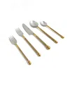 Vibhsa Swirl 20-pc. Flatware Set, Serving For 4 In Silver Glossy Finish