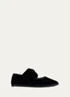 Vibi Cotton Bow Ballerina Flats In Nero