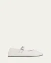 Vibi Cotton Mary Jane Slipper Loafers In Latte