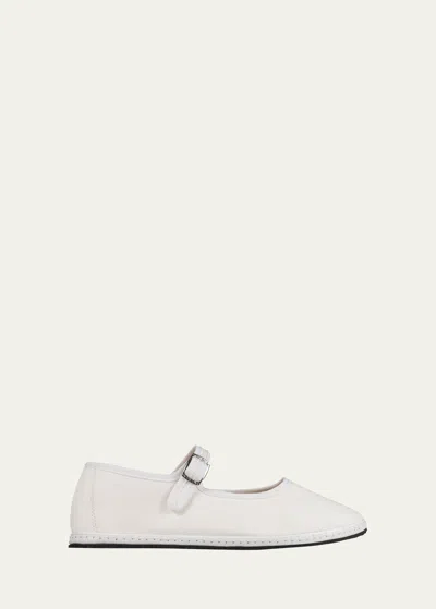 Vibi Cotton Mary Jane Slipper Loafers In Latte La5ca01