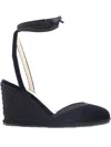 Vibi Venezia 100mm Velvet Lace-up Heeled Espadrilles In Black