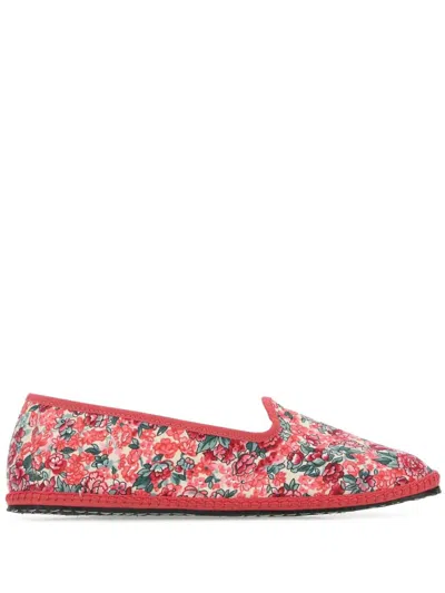 VIBI VENEZIA PRINTED CANVAS BALLET FLATS