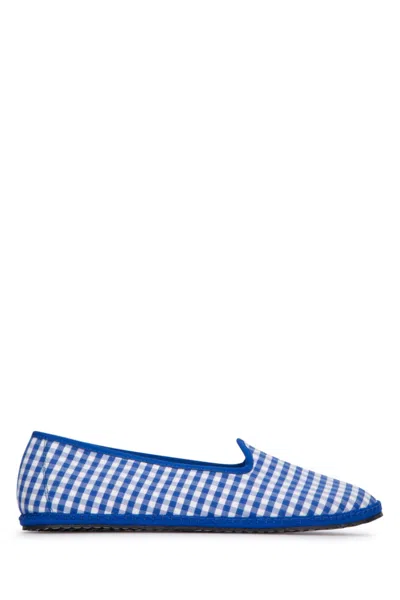 VIBI VENEZIA BLUE CHECK LOAFERS