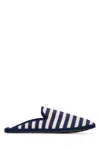 Vibi Venezia Loafers Striped Pattern Espadrille Sole In Blue