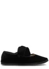 Vibi Venezia Bow Velvet Mary Jane Flats In Black
