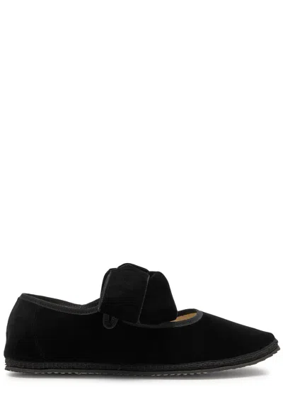 VIBI VENEZIA VIBI VENEZIA BOW VELVET MARY JANE FLATS