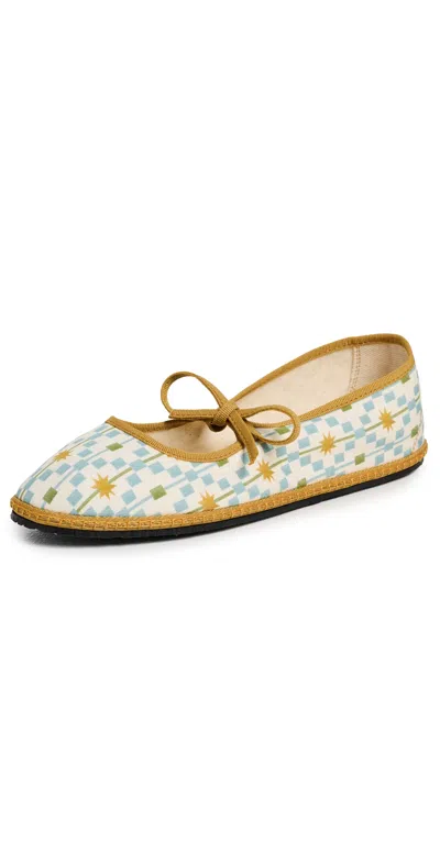 Vibi Venezia Brigitte Cotton Mary Janes Sole In Multi