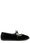 Vibi Venezia Brigitte Velvet Ballet Flats In Black