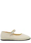 Vibi Venezia Canvas Mary Jane Flats In Ecru