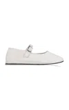Vibi Venezia Canvas Mary Jane Flats In White