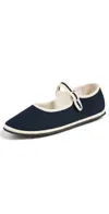Vibi Venezia Classic Cotton Mary Jane Flats Portofino