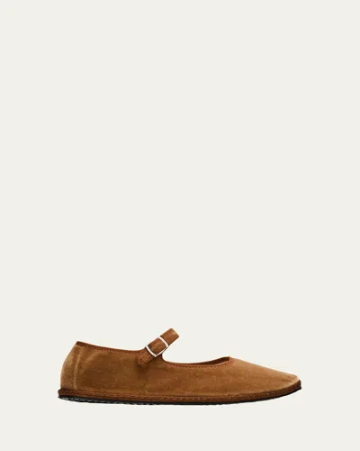 Vibi Venezia Delfina Velvet Mary Janes In Brown