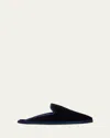 Vibi Venezia Furlana Velvet Mules In Blue
