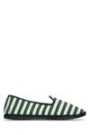 Vibi Venezia Loafers Jute Sole Canvas Upper In Green