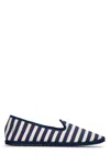 Vibi Venezia Striped Espadrille Sole Loafers