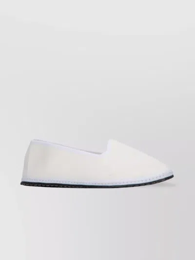 Vibi Venezia 10mm Snow White Satin Loafers In Ivory