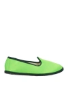 Vibi Venezia Man Loafers Acid Green Size 9 Textile Fibers In Green