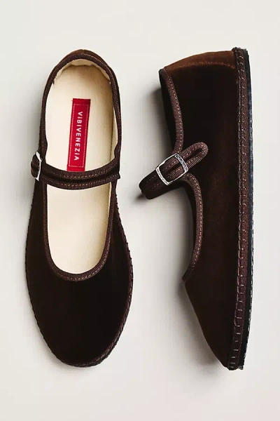 Vibi Venezia Mary Jane Flats In Black